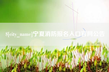 永康宁夏消防报名入口官网公告