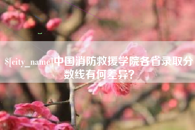 永康中国消防救援学院各省录取分数线有何差异？