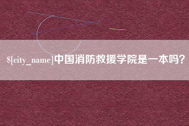 永康中国消防救援学院是一本吗？