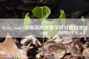 永康中国消防救援学院安徽招生计划