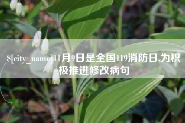 永康11月9日是全国119消防日,为积极推进修改病句