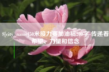 永康50米接力赛加油稿200字-传递着希望、力量和信念