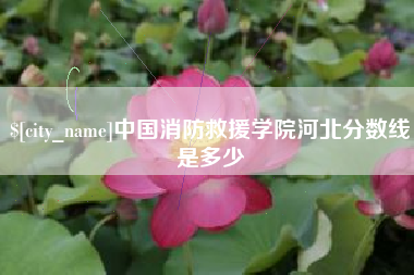 永康中国消防救援学院河北分数线是多少