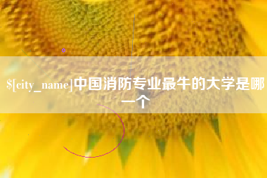 永康中国消防专业最牛的大学是哪一个