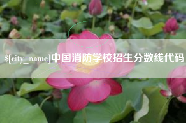 永康中国消防学校招生分数线代码