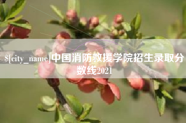 永康中国消防救援学院招生录取分数线2021