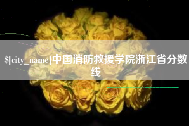 永康中国消防救援学院浙江省分数线