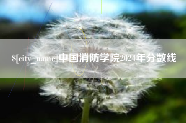 永康中国消防学院2024年分数线