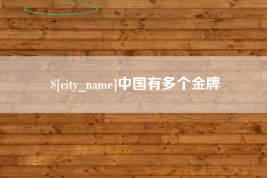 永康中国有多个金牌