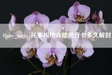 永康民事纠纷冻结银行卡多久解封