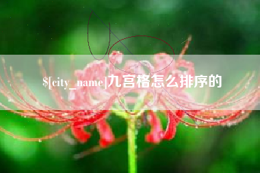 永康九宫格怎么排序的