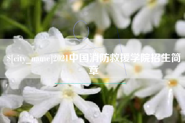 永康2021中国消防救援学院招生简章