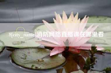 永康消防网络直播课在哪里看