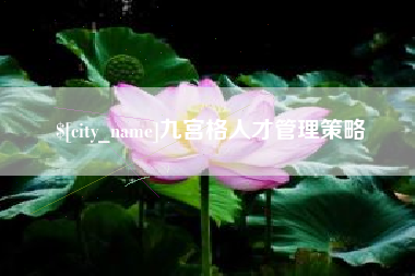 永康九宫格人才管理策略