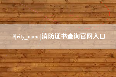 永康消防证书查询官网入口