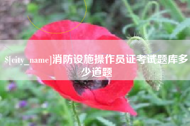 永康消防设施操作员证考试题库多少道题