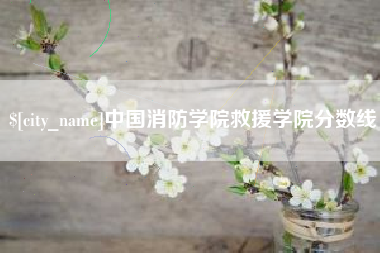 永康中国消防学院救援学院分数线